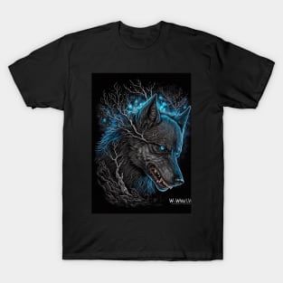 Wolf with blue spark T-Shirt